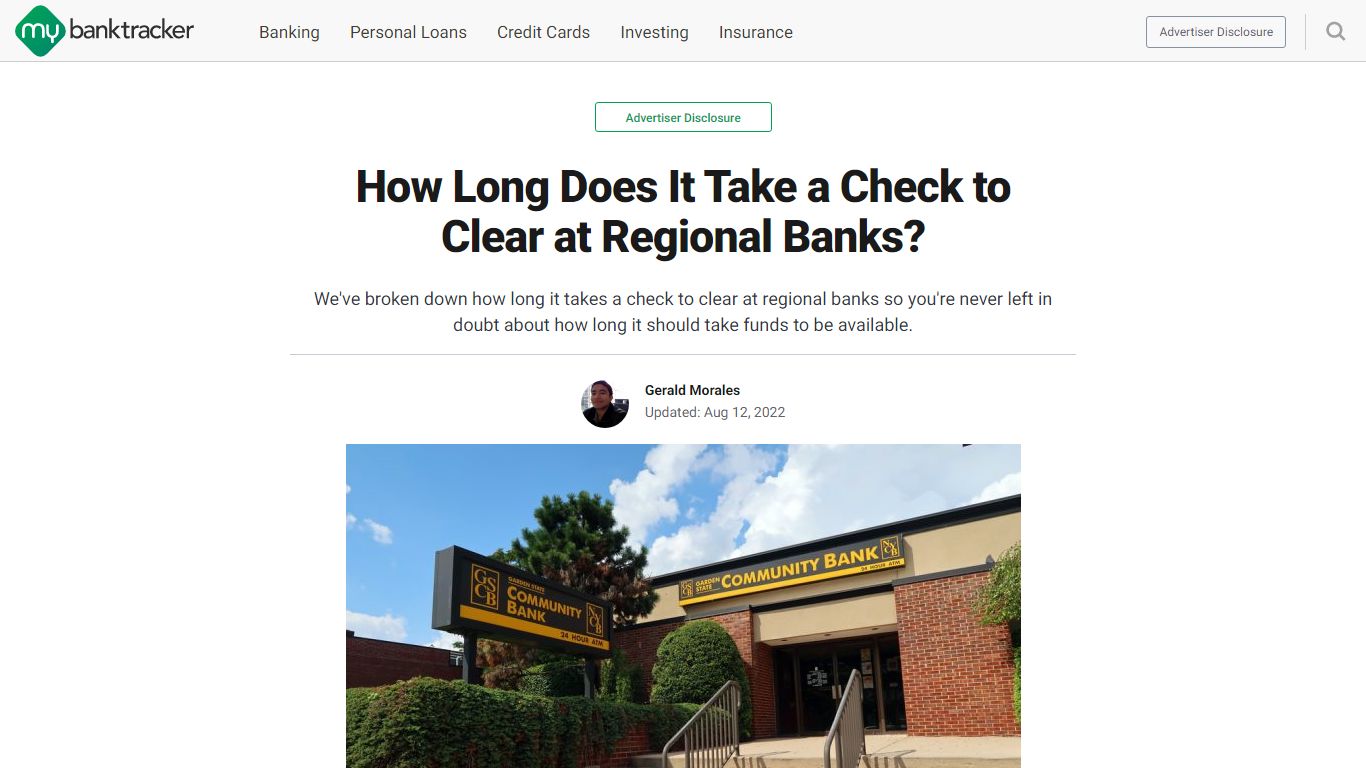 How Long Does It Take a Check to Clear at Regional Banks?